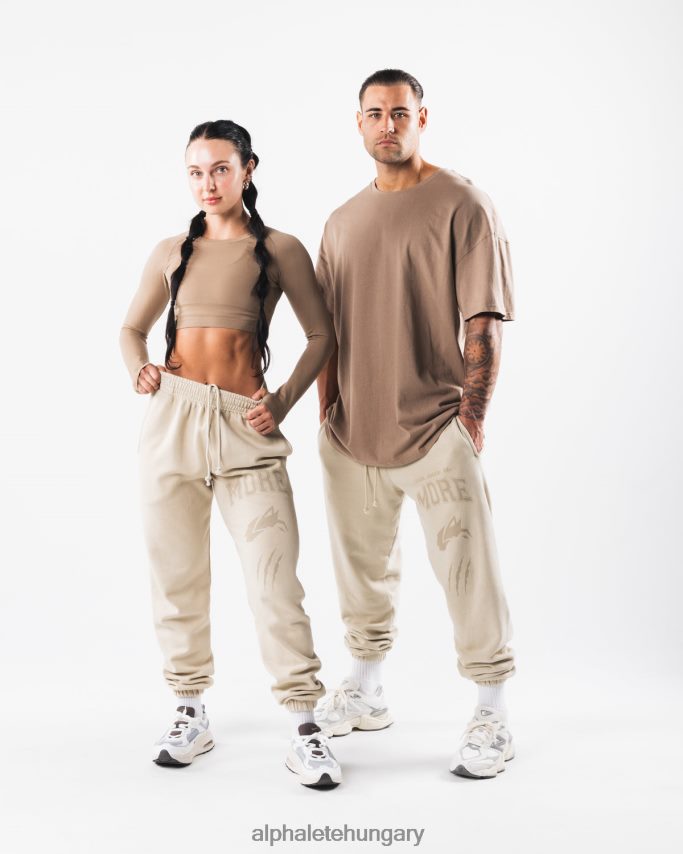 ruházat Alphalete földfesték grafikus jogger héj barna egynemű 86B628456
