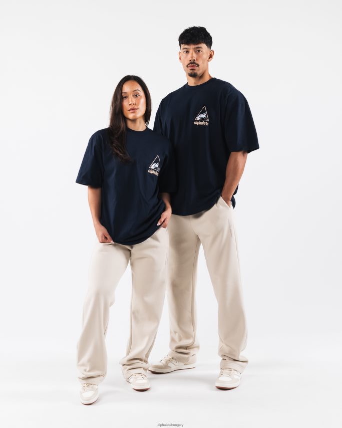 ruházat Alphalete címeres póló sötétkék egynemű 86B628178