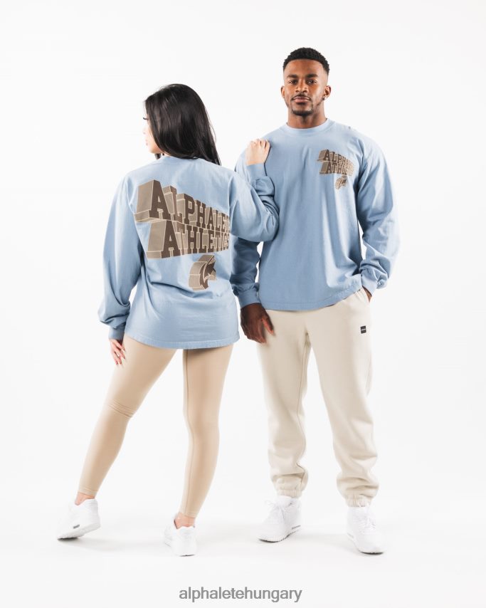 ruházat Alphalete dimenziós póló égszínkék egynemű 86B628546
