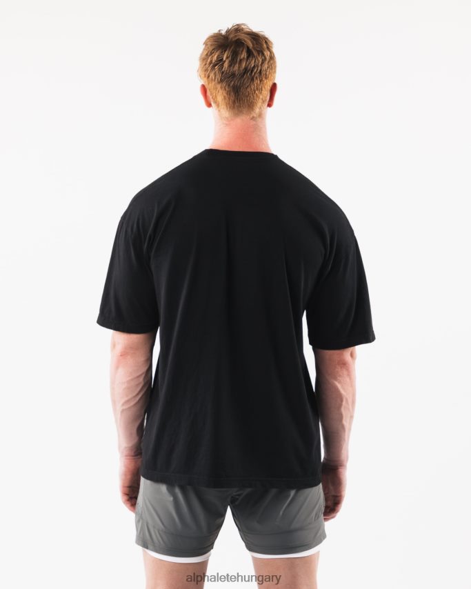 ruházat Alphalete egyetemi póló fekete egynemű 86B628218