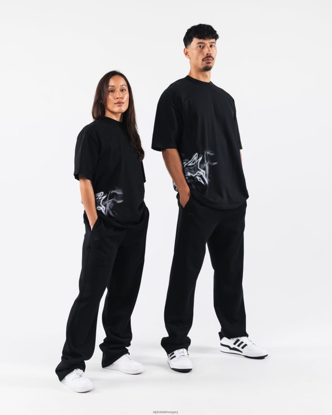 ruházat Alphalete füst póló fekete egynemű 86B628185