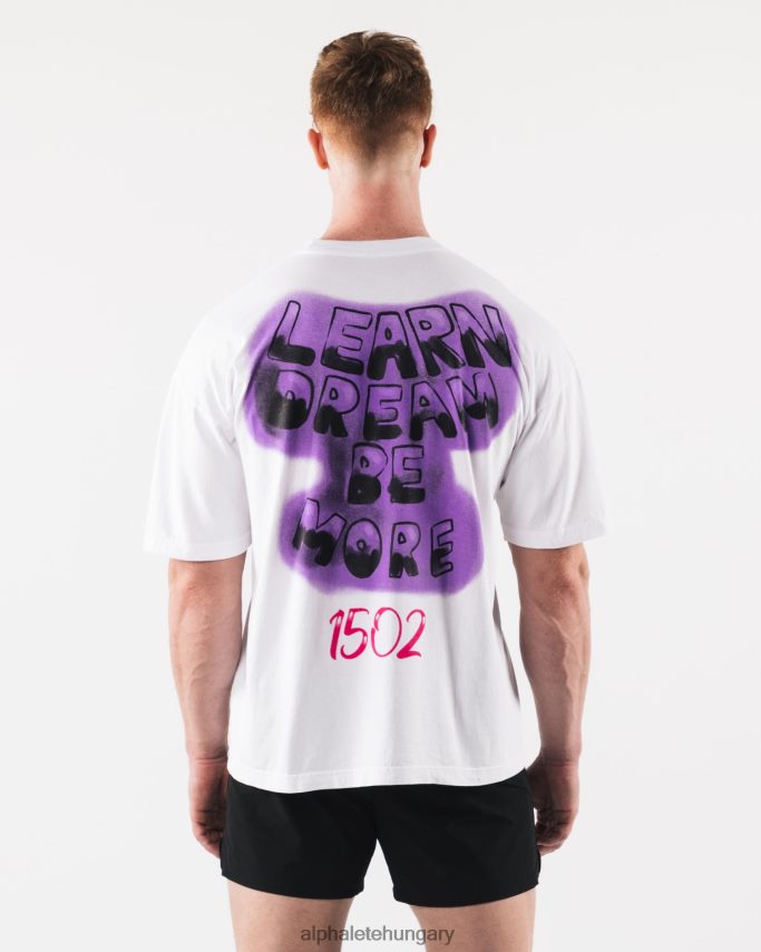 ruházat Alphalete graffiti póló fehér egynemű 86B628219