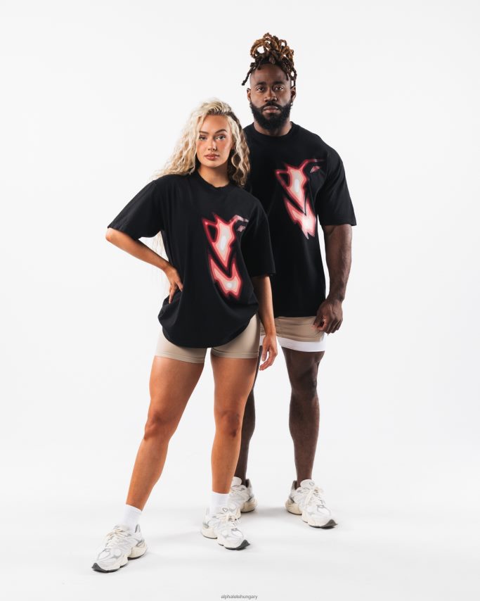 ruházat Alphalete hőtérkép póló fekete egynemű 86B628212