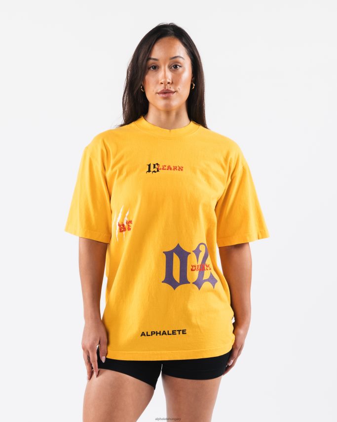 ruházat Alphalete htx póló aranysárga egynemű 86B628183