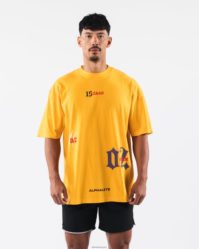 ruházat Alphalete htx póló aranysárga egynemű 86B628183
