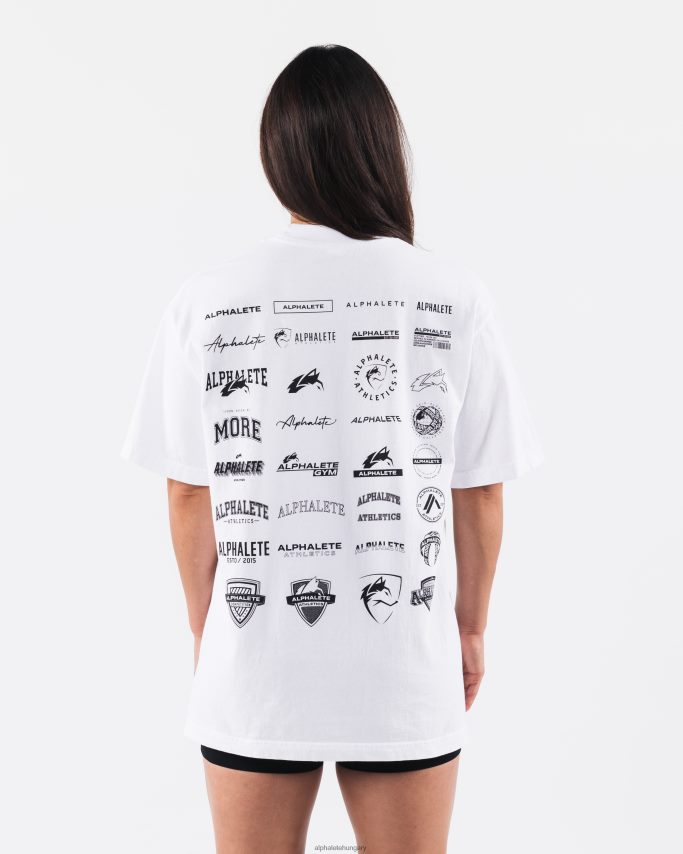 ruházat Alphalete örökség póló fehér egynemű 86B628181