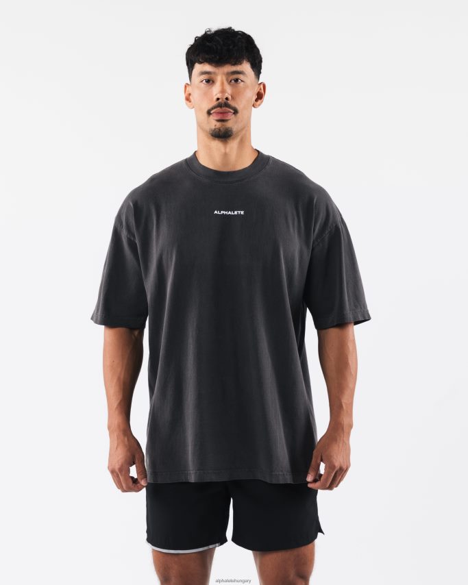 ruházat Alphalete örökség póló vintage fekete egynemű 86B628182