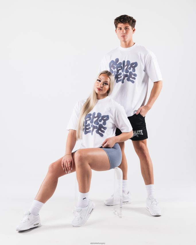 ruházat Alphalete radial blur póló fehér egynemű 86B628195