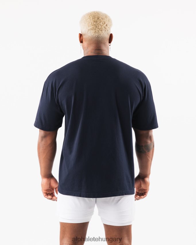 ruházat Alphalete texasi póló sötétkék egynemű 86B628230