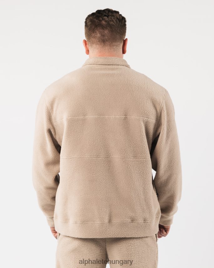 ruházat Alphalete királynegyed cipzár vászonbarna egynemű 86B628481