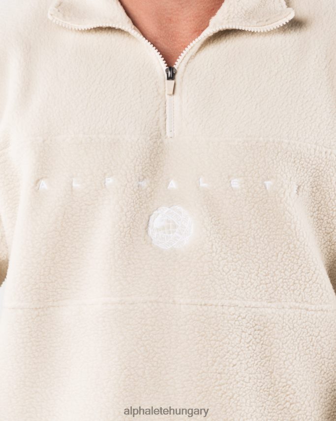 ruházat Alphalete királynegyed cipzár vanília barna egynemű 86B628479