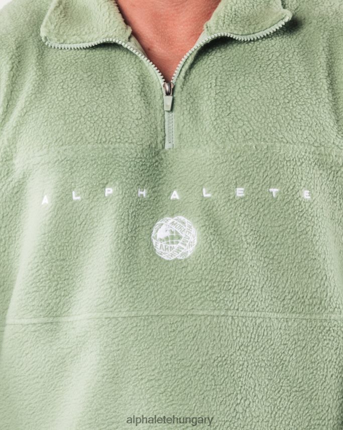 ruházat Alphalete királynegyed cipzár zsályaszínű egynemű 86B628483