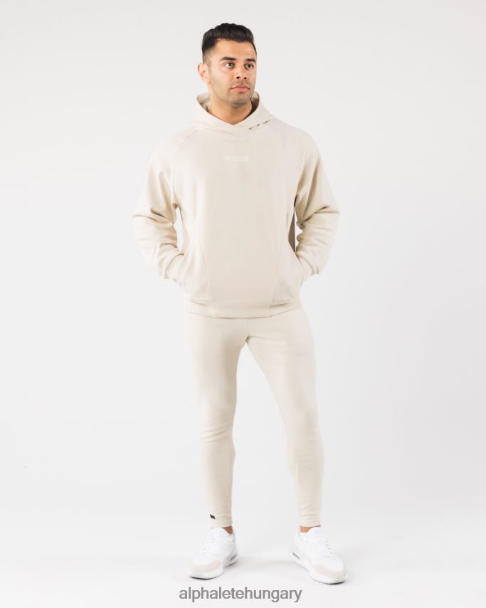 ruházat Alphalete Identity Pro kapucnis pulcsi tengeri kagyló barna férfiak 86B628621