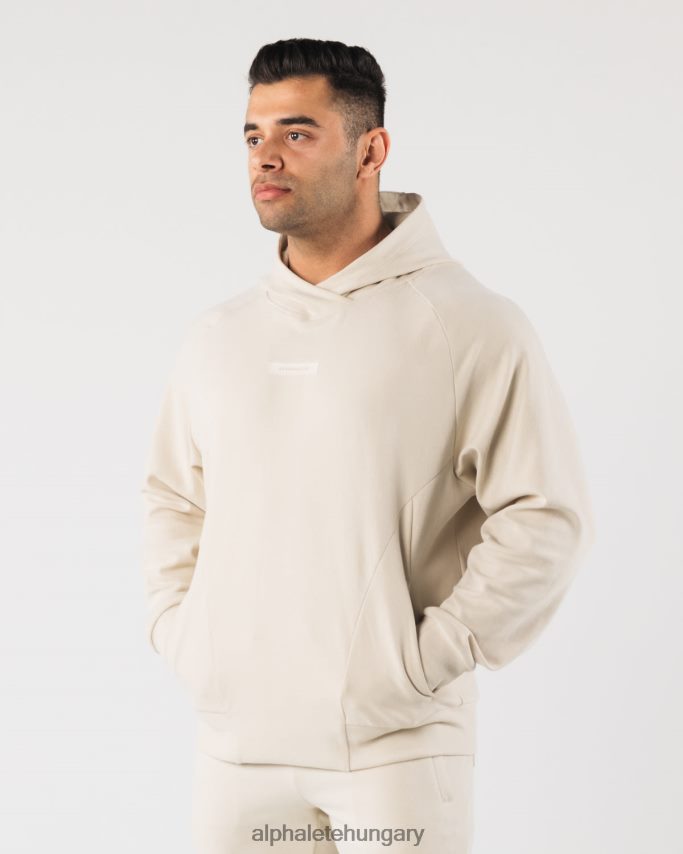 ruházat Alphalete Identity Pro kapucnis pulcsi tengeri kagyló barna férfiak 86B628621