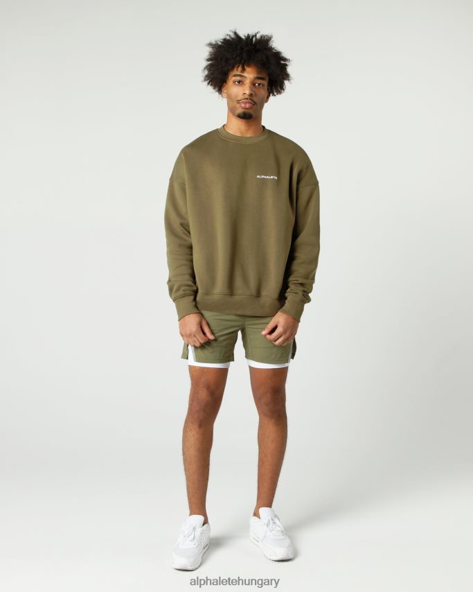 ruházat Alphalete klasszikus legénység fűzzöld férfiak 86B628631