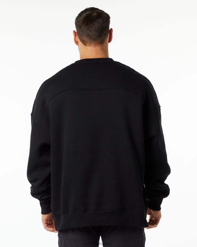 ruházat Alphalete klasszikus legénység fekete férfiak 86B628650