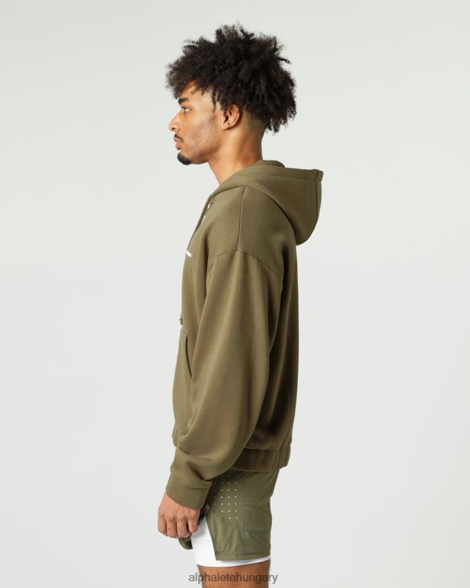 ruházat Alphalete klasszikus teljes cipzáras kabát fűzzöld férfiak 86B628636