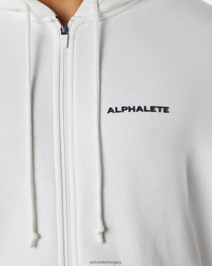 ruházat Alphalete klasszikus teljes cipzáras kabát fehér férfiak 86B628641