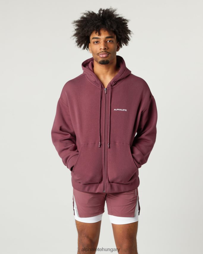 ruházat Alphalete klasszikus teljes cipzáras kabát őszi vörös férfiak 86B628634