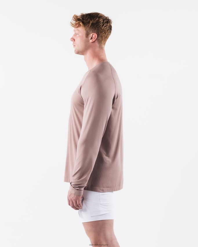 ruházat Alphalete aa airtech ls póló porcelán barna férfiak 86B628515