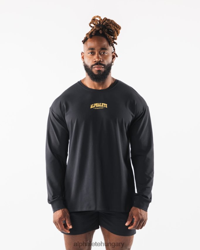 ruházat Alphalete aa paisley print ls póló fekete férfiak 86B628532