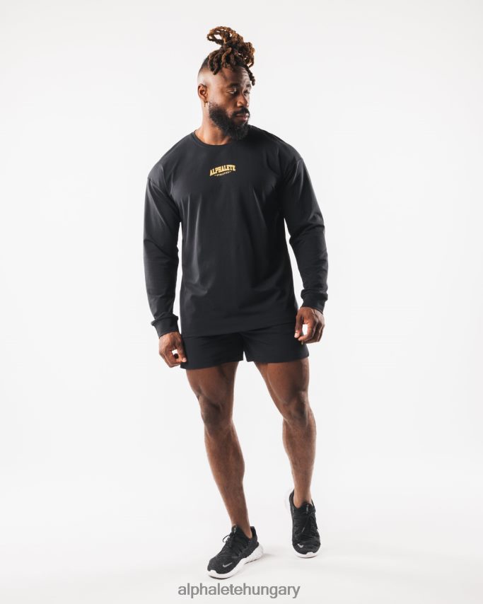 ruházat Alphalete aa paisley print ls póló fekete férfiak 86B628532