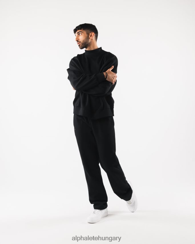 ruházat Alphalete eredet gúnynyak ls fekete férfiak 86B628753