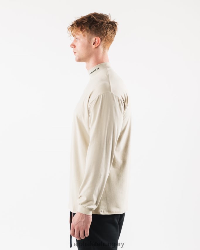 ruházat Alphalete szálcsiszolt mag gúnynyak ls tengeri kagyló barna férfiak 86B628539