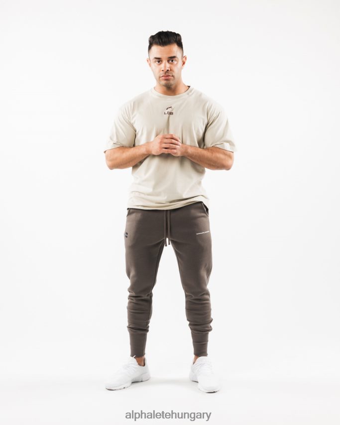 ruházat Alphalete akadémiai klub kocogó sivatagi taupe barna férfiak 86B628716