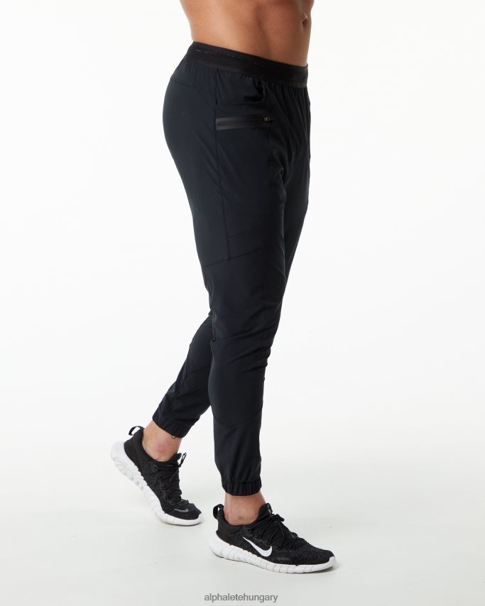 ruházat Alphalete stúdiónadrág fekete ezüst férfiak 86B628742