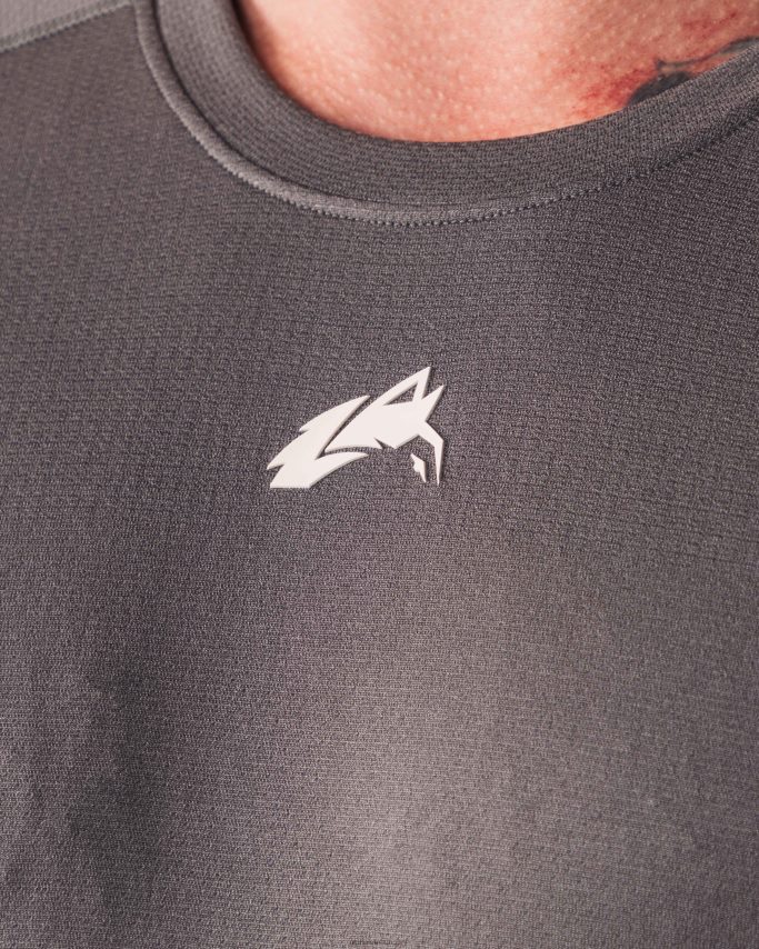 ruházat Alphalete farkasfej airtech póló poros betonszürke férfiak 86B628518