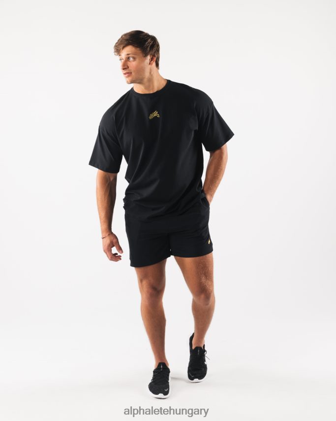 ruházat Alphalete farkasfej paisley mintás póló fekete férfiak 86B628531