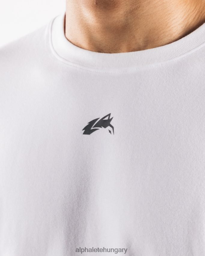 ruházat Alphalete igazított póló fehér/ón férfiak 86B628490