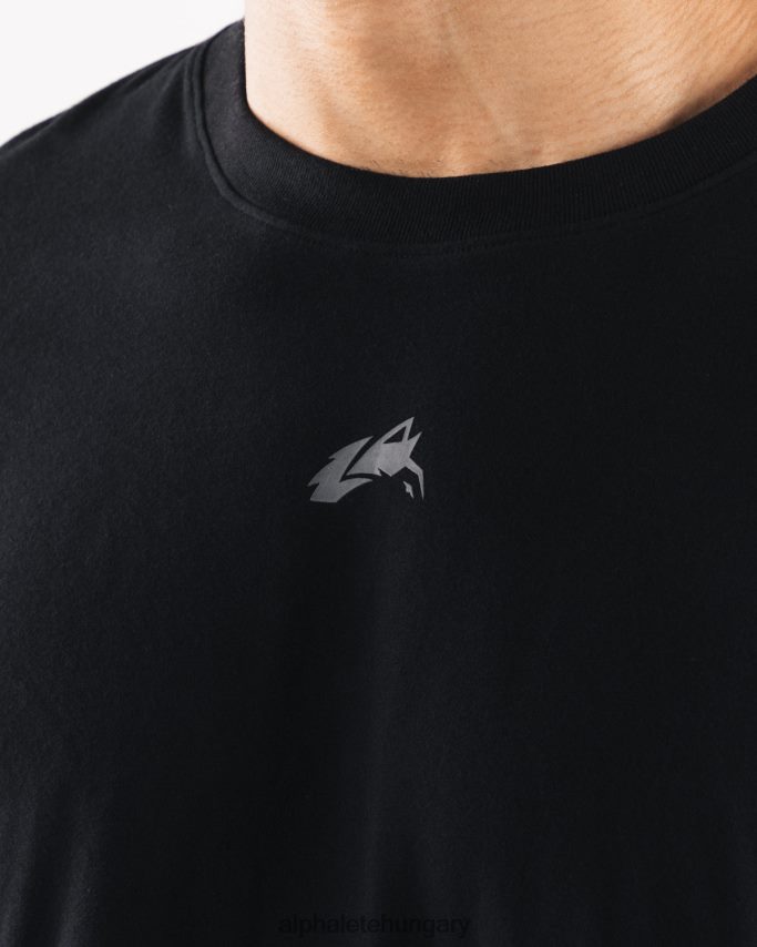 ruházat Alphalete igazított póló fekete férfiak 86B628502