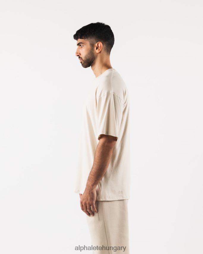 ruházat Alphalete igazított póló tengeri só barna férfiak 86B628492
