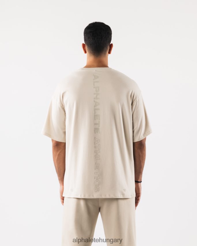ruházat Alphalete igazított póló tengeri só barna férfiak 86B628492