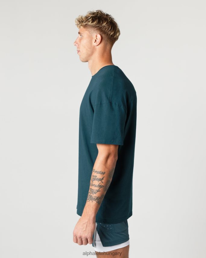 ruházat Alphalete nehéz pamut magú póló éjkék férfiak 86B628549