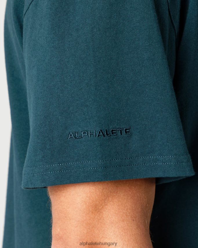 ruházat Alphalete nehéz pamut magú póló éjkék férfiak 86B628549