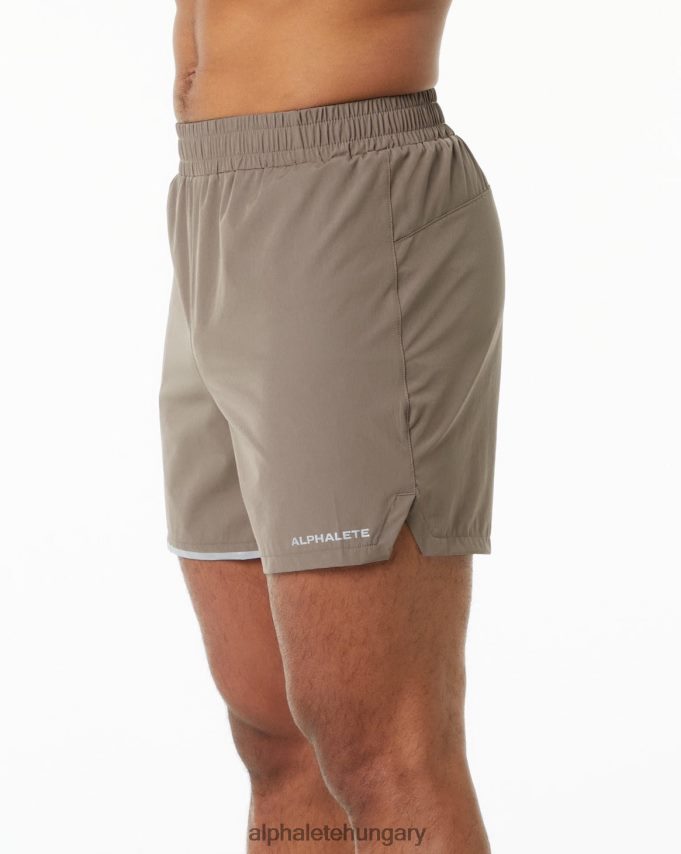 ruházat Alphalete core step short 5" mokkabarna férfiak 86B628696