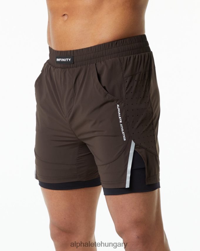 ruházat Alphalete végtelen sebesség rövid 5,5" bolyhos barna férfiak 86B628706