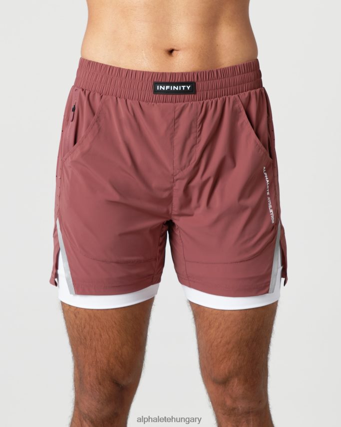 ruházat Alphalete végtelen sebesség rövid 5,5" őszi vörös férfiak 86B628685