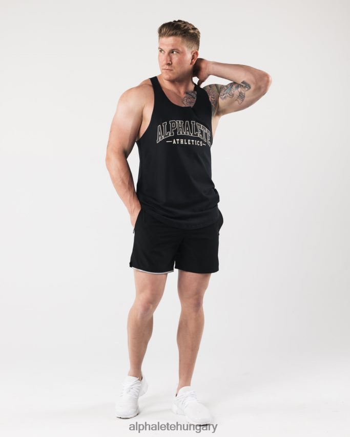 ruházat Alphalete aa nyers vágott tartály fekete férfiak 86B628591