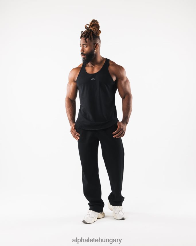 ruházat Alphalete farkasfej tank fekete férfiak 86B628569