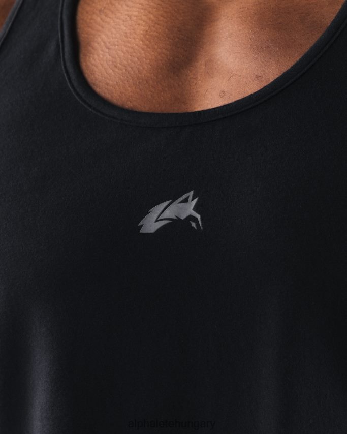 ruházat Alphalete farkasfej tank fekete férfiak 86B628569