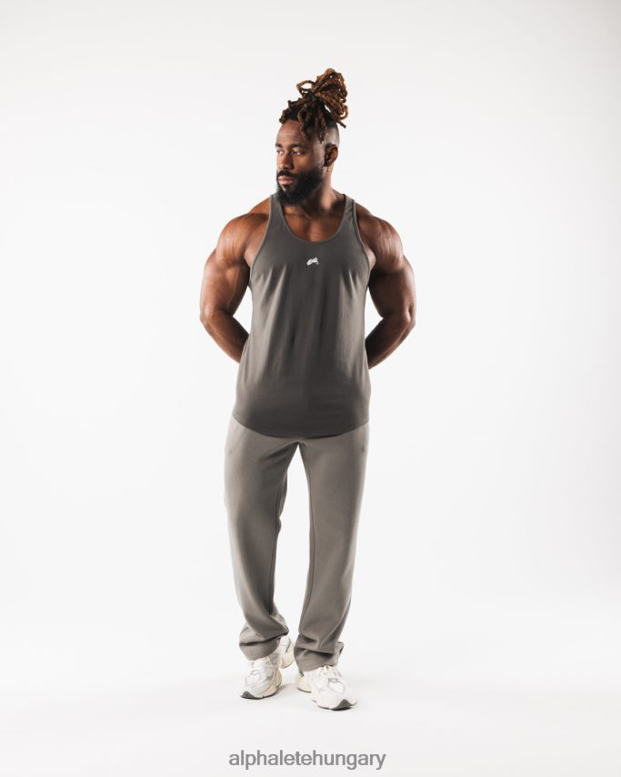 ruházat Alphalete farkasfej tank ónbarna férfiak 86B628568