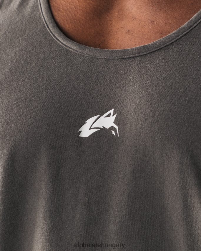 ruházat Alphalete farkasfej tank ónbarna férfiak 86B628568