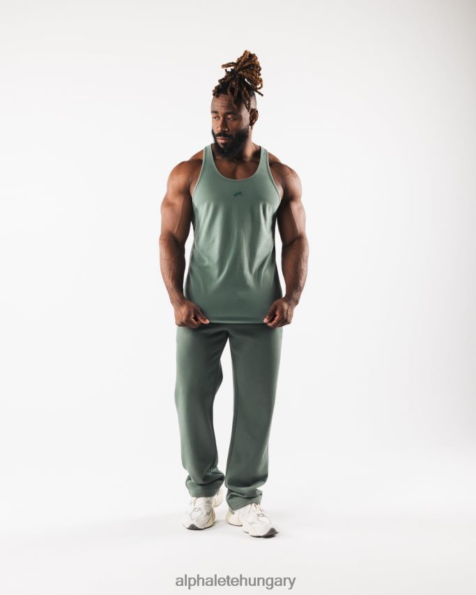 ruházat Alphalete farkasfej tank zsályaszínű férfiak 86B628567