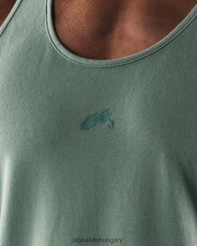 ruházat Alphalete farkasfej tank zsályaszínű férfiak 86B628567