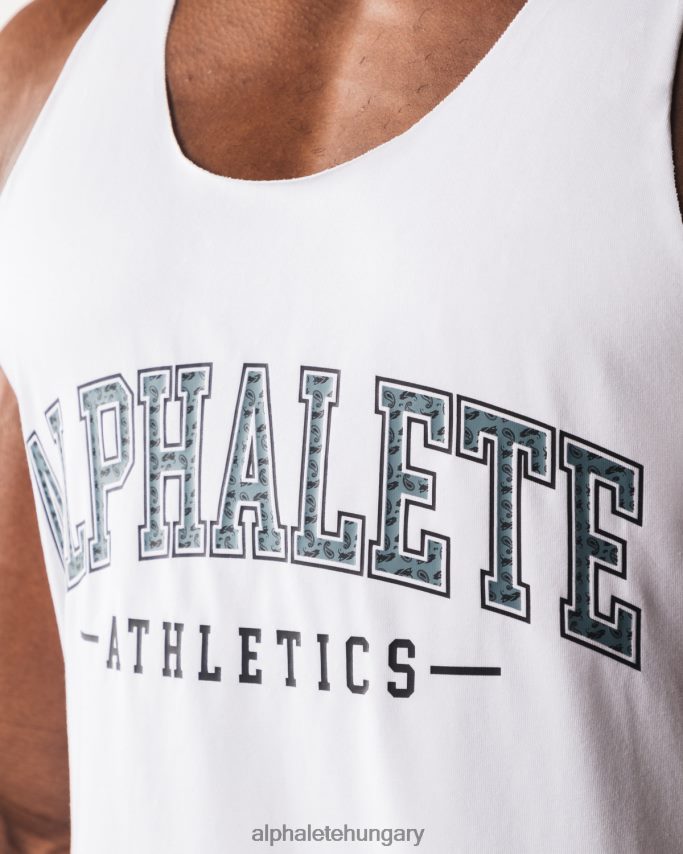 ruházat Alphalete paisley print nyers vágott tartály fehér férfiak 86B628578