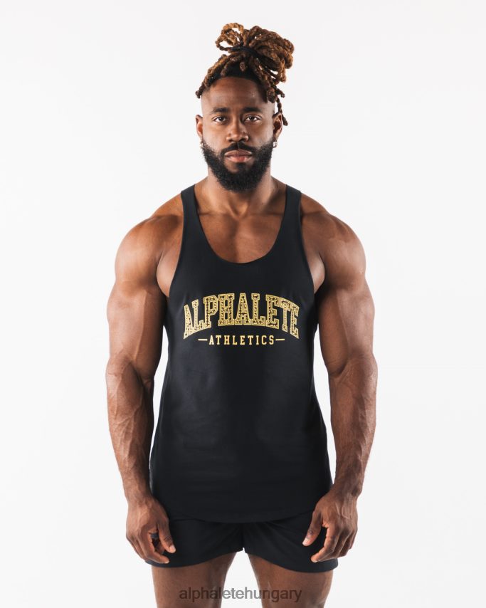 ruházat Alphalete paisley print nyers vágott tartály fekete férfiak 86B628582